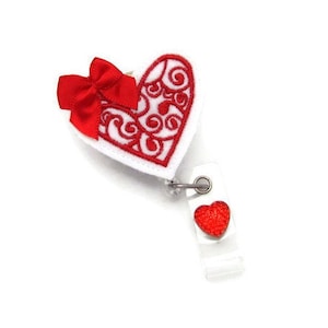Heart Badge Reel - Valentine Badge Reel - ID Badge Reel - Valentines Day Gifts - Love Badge Reel - Cute Badge Reel - Badge Reel - Heart ID