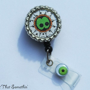 Fun Halloween Eyeballs - Retractable Badge Reel - Halloween Badge Clip - Fun Badge Pulls - Holiday ID Reels - Gifts Under 10