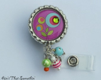 Pocketful of Posies Retractable Badge Reel - Flower Badge Reel - Designer Badge Clips - Cute Badge Holders - Fun ID Reels - Diva Badge Reels