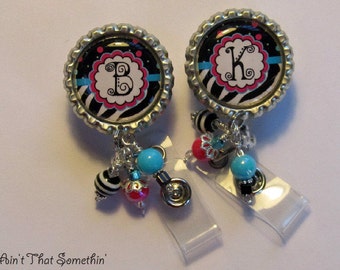 Personalized Brite and Funky Retractable Badge Reel - Personalized Badge Reels - Nurse Gifts - Teacher Gifts - Professional Badge Reels