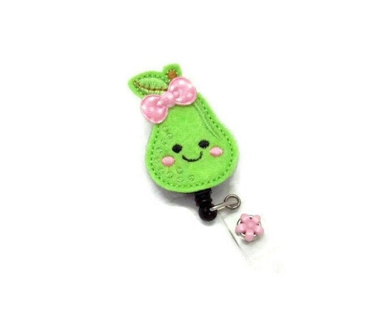Pear Badge Reel - Fruit Badge Reel - Nutritionist Badge Reel - Dietitian Badge Reel - Badge Reel - Nurse Badge Reel - Cute Badge Reel - ID