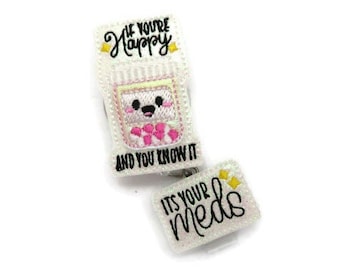 It's Your Meds Badge Reel - Nursing Medical Badge Reel - Pharmacist Pharmacy Badge Reel - Glitter Medical ID Badge - Cute Badge Gift - Pills