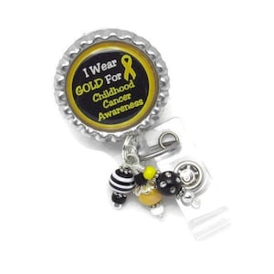 Childhood Cancer Awareness - Badge Reel - Awareness Badge Reel - Childhood Cancer Badge Reel - Cancer Awareness Badge - Badge Reel Gifts -