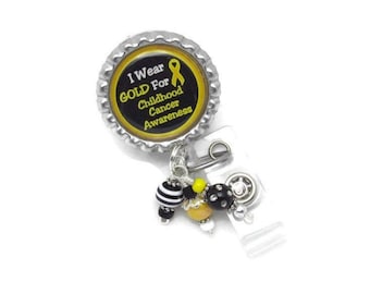 Childhood Cancer Awareness - Badge Reel - Awareness Badge Reel - Childhood Cancer Badge Reel - Cancer Awareness Badge - Badge Reel Gifts -