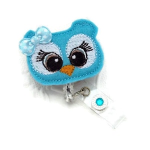 Owl Badge Reel - Big Eyed Owl Badge Clip - Owl Gifts - Designer Badge Reels - Cute ID Wear - Unique Badge Reels - Fun ID Holders - Badges