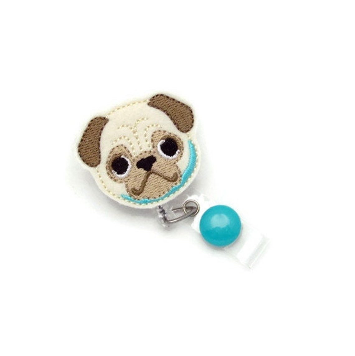 Pug Badge Reel Badge Reel Dog Badge Reel Pug ID Badge Etsy