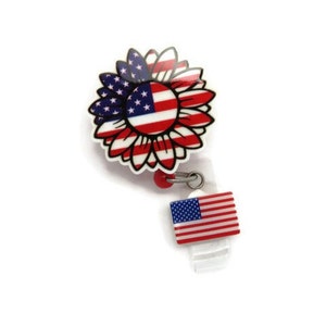 Usa Flag Badge Reel 