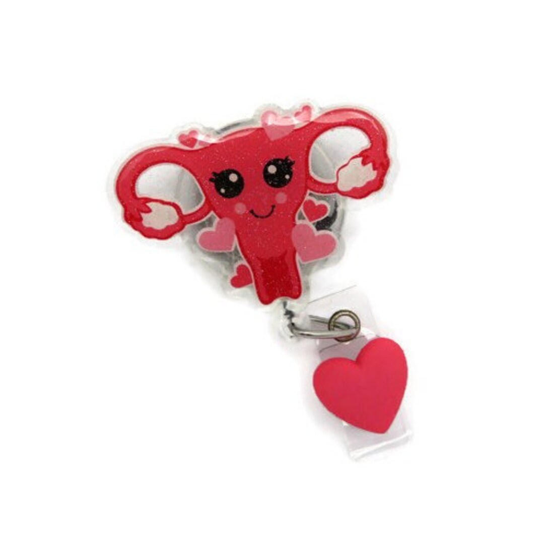 Uterus Love Badge Reel Gynecology Gynecologist ID Badge Reel Womens ...