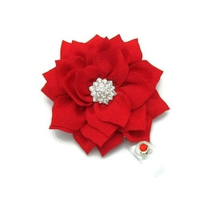 Flower Badge Reel - Big Blooms Badge Reel - Red Flower Badge Clip - Designer Badge Reels - Professional ID Wear - Badge Reel Gifts - ID Reel