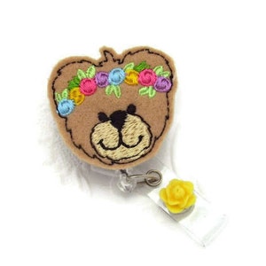 Bear Badge Reel - Pediatric Badge Reels - Designer ID Wear - Fun Badge Reels - Badge Reel Gifts - Bear Lover Gifts - Gifts Under 10 - ID Fun