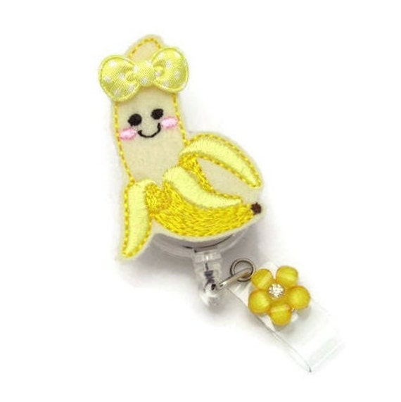 Banana Badge Reel- Dietitian Badge Reel- Nutritionist Badge Reel- Fun Badge Reel- Designer Badge Reel- Cute Badge Reel- Banana Lovers Gifts