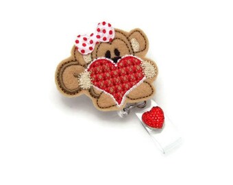 Monkey Badge Reel - Monkey Love Badge Reel - Monkey Lover Gifts - Cute Badge Reels - Badge Reel - Designer Badge Reels - Badge Reel Gifts