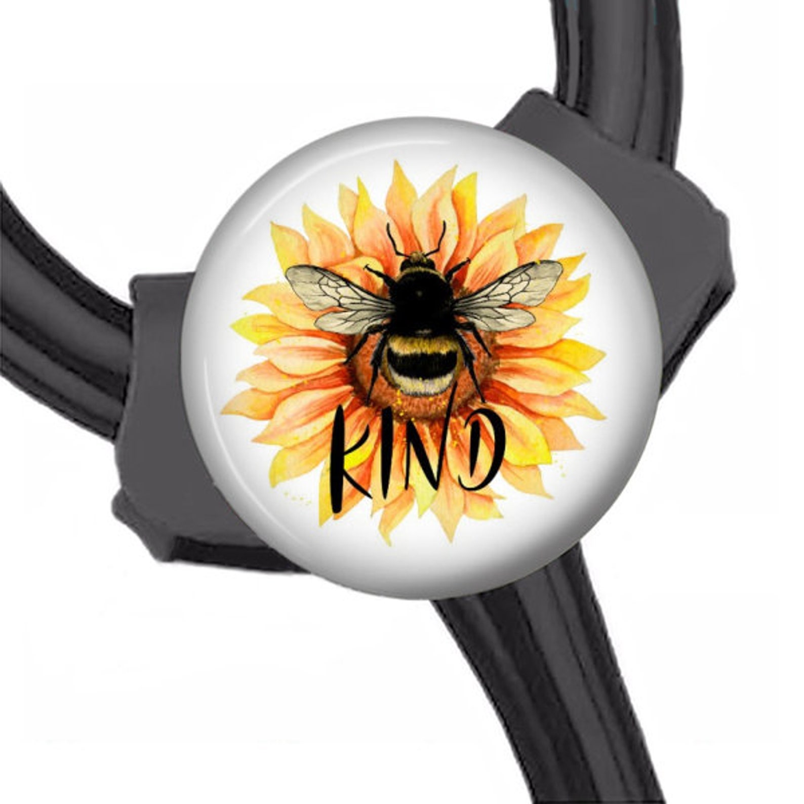 Bee Kind Sunflower Badge Reel Cute Sunflower Nurse Summer Etsy