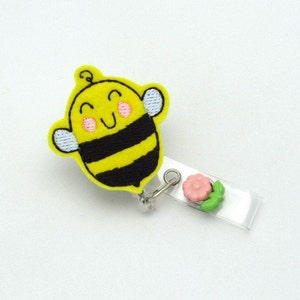 Bumble Bee Retractable ID Badge Reel Lanyard Gifts - Cute Summer Badge Reel Name Badge Holders - Nurse Teacher Office Professional ID Gifts
