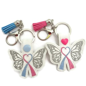 Pregnancy and Infant Loss Awareness Bag Tag - Awareness Bag Tag Key Chain - Pregnancy and Infant Loss Keychain - Never Forget Awareness Gift