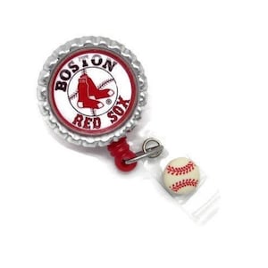 Red Sox Inspired Retractable Badge Reel - Sports Badge Reel - Badge Reel Gifts - Cute Badge Reel - Badge Reel - ID Badge Reel - Baseball ID
