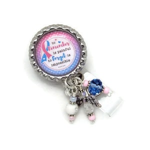 Infant Loss Badge Reel- Pregnancy Loss Badge Reel- Infant Loss Awareness- Professional Badge Reels- Badge Reel Jewelry- Designer Badge Reels