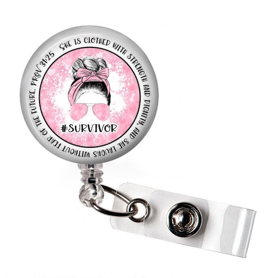 Breast Cancer Survivor Badge Reel Awareness Badge Reel Survivor Gifts Nurse  Oncology Survivor Badge Reel Lanyard Cute Badge Reel Gift 