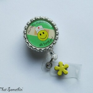 Nurses Make it All Better Retractable Badge Reel - Nurse Badge Reel - Hospital Badge Clips - Pediatric Badge Holder - Gifts Under 10