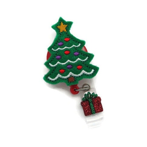 Christmas Tree Badge Reel Cute Christmas Holiday Badge Reel