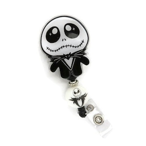 Jack Badge Reel, Halloween Badge Reel, Nightmare Badge Reel, Christmas Badge Reel - Nurse Badge Reel Gifts - Cute Beaded Name Badge Holder