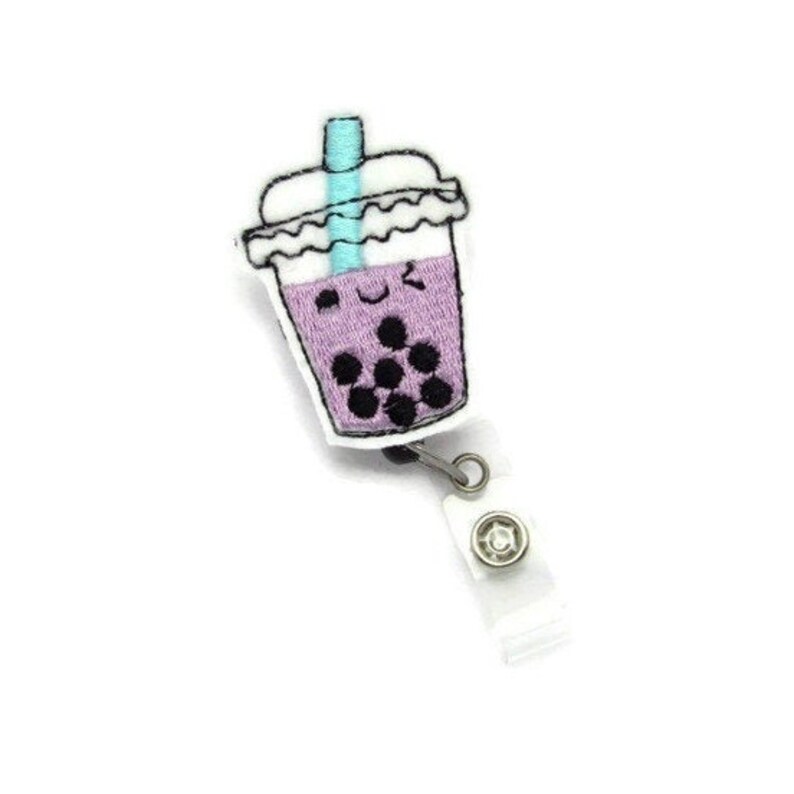 Bubble Tea Badge Reel Boba Tea Badge Reel Tapioca Tea Etsy