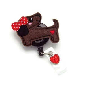 Dachshund Wiener Dog Badge Reel - Dog Badge Reel - Dog Lover Gift - Nurse Badge Reel - Dachshund Gift - Wiener Dog Lanyard ID Badge Reel