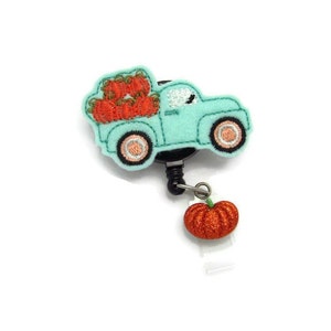 Thanksgiving Badge Reel - Fall Badge Reel - Cute Nurse Badge Reel Gifts - Fall Pumpkin Truck Badge Reel - Nurse ID Badge Reel - Seasonal ID