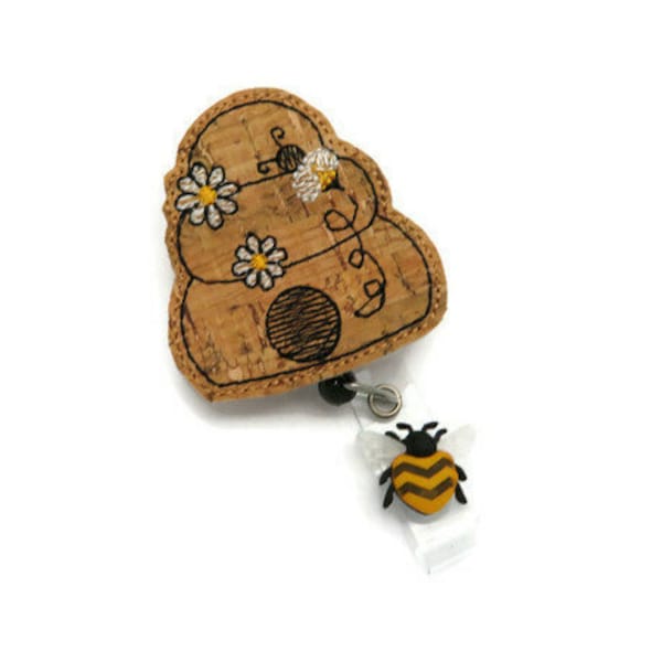 Bee Hive Badge Reel - Cute Honey Bee Summer ID Badge Reel - Nurse Badge Reel - Insect Badge Reel - Badge Reel Gifts - Ain't That Somethin'
