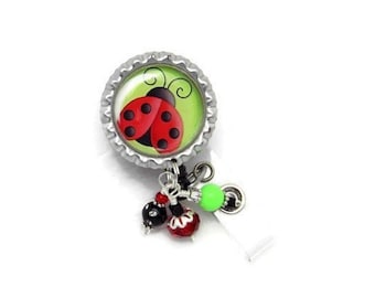 Lady Bug Badge Reel - Summer Badge Reel - Cute Badge Reels - Designer Badge Reels - Lady Bug Gifts - Badge Reel - ID Badge Reel - Badge Reel