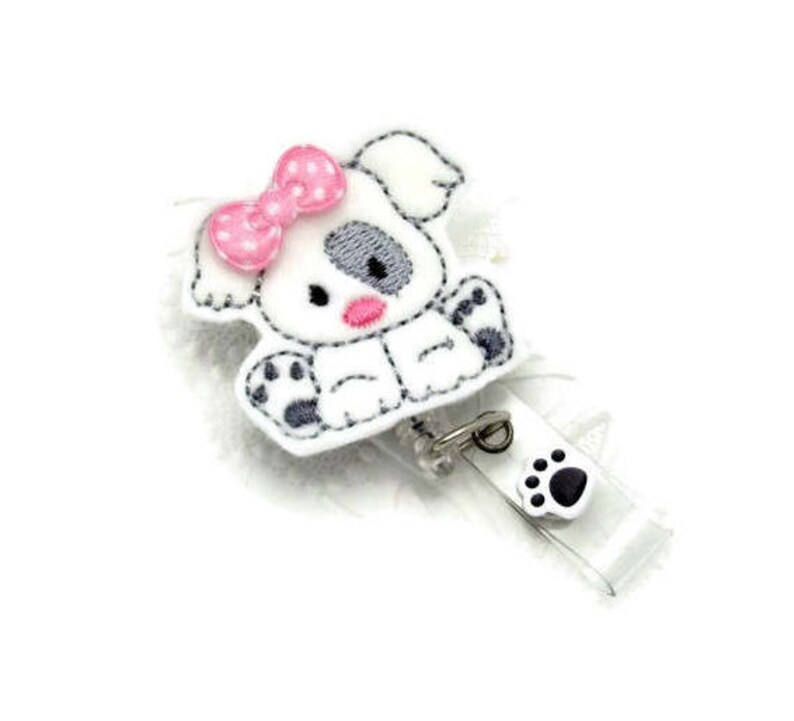 Puppy Badge Reel Dog Lover Gifts Designer Badge Reels Etsy