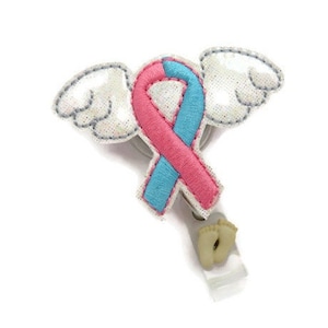 Pregnancy Infant and Child Loss Awareness Badge Reel - Pregnancy Loss Remembrance Gift - Infant Loss Remembrance Gifts - Nursing Badge Reel