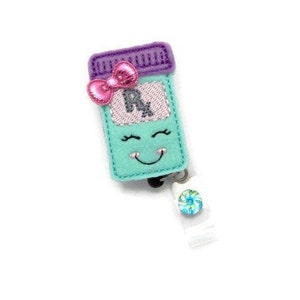 Pharmacy Pharmacist RX Pill Bottle ID Badge Reel Lanyard - Pharmacy Gifts - Medical Badge Reel Gifts - Cute Pharmaceutical Name Badge Reels