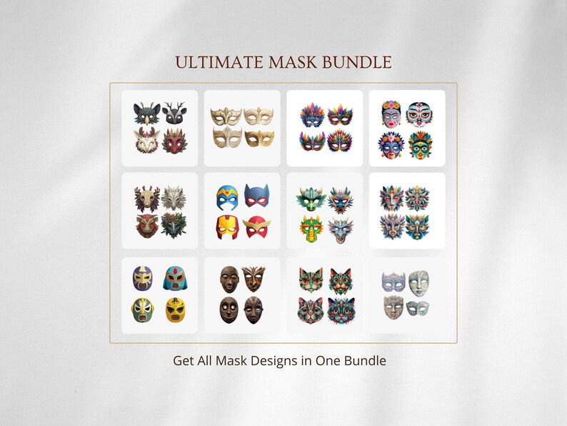 Aztec Jaguar Mask Printable, Mayan Style Mask Bundle, Tribal Animal ...