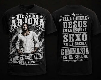 Ricardo Arjona Tour 2026 Digital Design PNG, Lo Que El Seco No Dijo T-Shirt Graphic Vector, Spanish Concert Merch Printable File