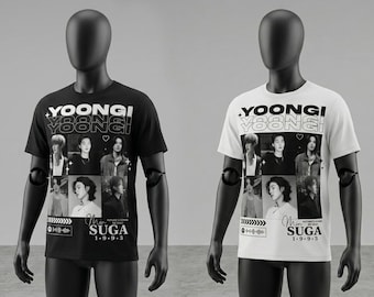 Agust D Inspired Digital File - Min Yoongi Retro Aesthetic PNG - K-Pop Idol Fan Art for DTF & Sublimation- 90s Style Music Artist Graphic