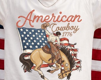 America Cowboy 1776 Shirt, Western Shirt, 4th of July Shirt ,Gift for Patriotic Shirt, America Cowboy Shirt