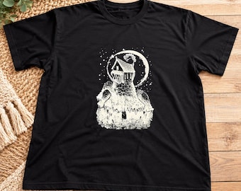 Stephanie Bayles Haunted House Halloween Shirt, Black Graphic Tee, Spooky Season T-Shirt, Size S-5XL