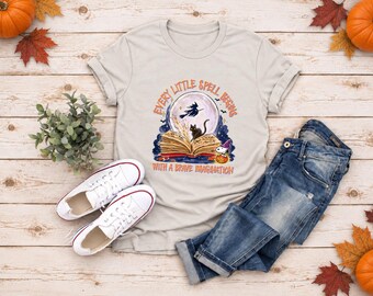 Halloween Witch Book Shirt, Reading Witch Library Gift, Book Gift, Halloween Gift