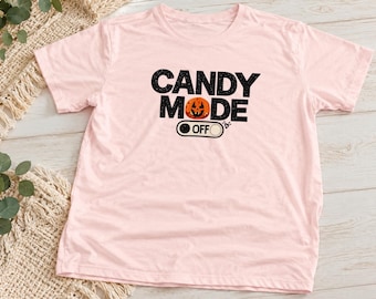 Justice Girl Women Halloween Candy Mode Flip Sequin Shirt, Cute Halloween Graphic Tee, Spooky Season Shirt