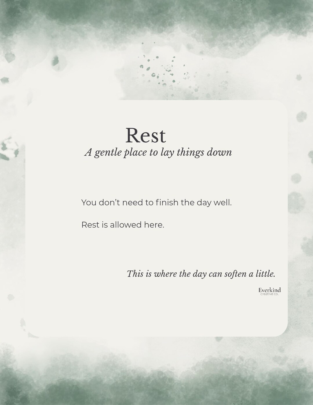 Rest Lay Rest — A Gentle Place to Lay Things Down | Soft Journal Page | Digital ...
