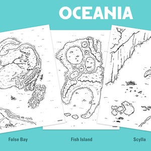 Oceania Map Coloring Pages image 2