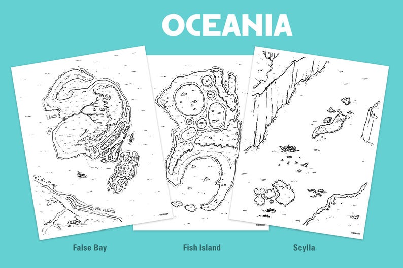 Oceania Map Coloring Pages image 2