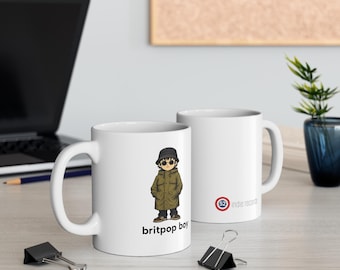 Britpop Boy Two Art Ceramic Coffee Cup Limited Edition 52