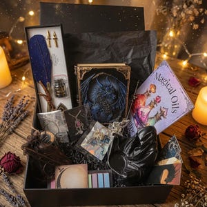 Fantasy Dragon Magic Gift Box - Mystical Notebook, Quill Pen, Jewelry | Perfect Gift for Book Lovers & Fantasy Fans