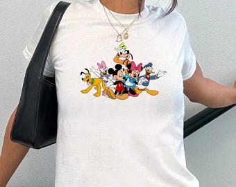 Vintage Mickey and Friends Baby Tee, Disneyworld Retro Minnie Mouse Crop Top, Disney Characters Top, Mickey Mouse Tank Top