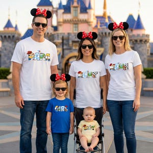 Disney Toy Story-filmen Familjematchande T-shirts, Mamma, Pappa och Barn Disney Resetoppar, Disneyworld-resa T-shirt, Disney semestergrupp T-shirt bild 3