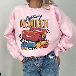 Młodzieżowa koszulka Disney Cars Movie Lightning McQueen, koszulka w stylu retro dla maluchów McQueen zdjęcie 6