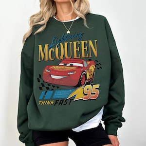 Młodzieżowa koszulka Disney Cars Movie Lightning McQueen, koszulka w stylu retro dla maluchów McQueen zdjęcie 3