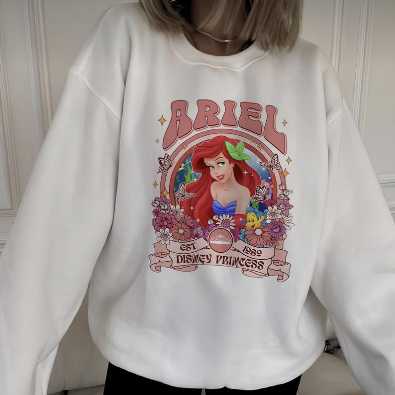 Disney Princess Ariel Tshirt or Sweatshirt, Youth or Toddler Princess Ariel Top image 3
